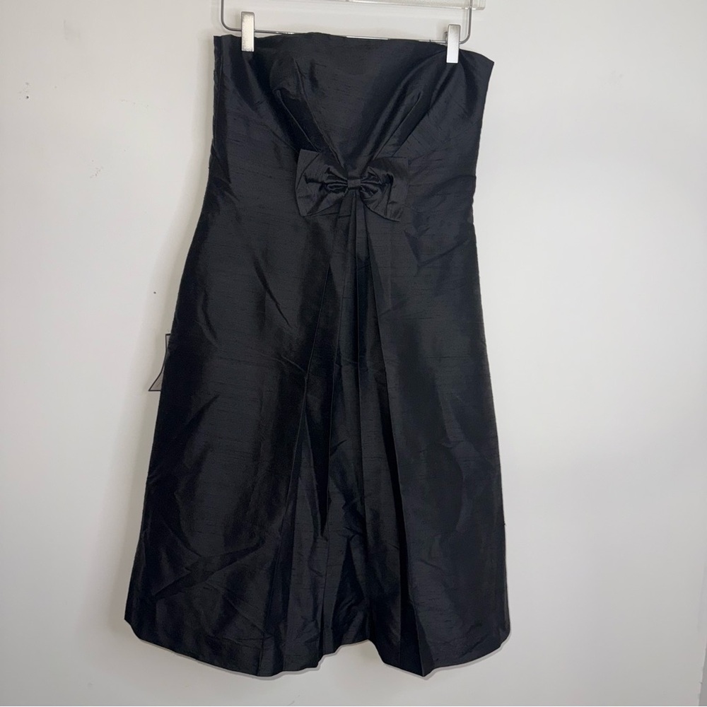 Ann Taylor Black Strapless Pleated A-line Dress - Picture 12 of 16